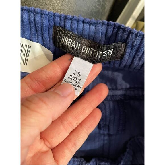Urban Outfitters Blue Wide Leg 100% Cotton Corduroy Baggy Pants Size 25 - Picture 3 of 8